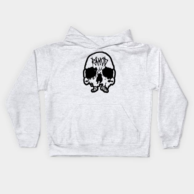 skull rncd black type Kids Hoodie by siregardandan